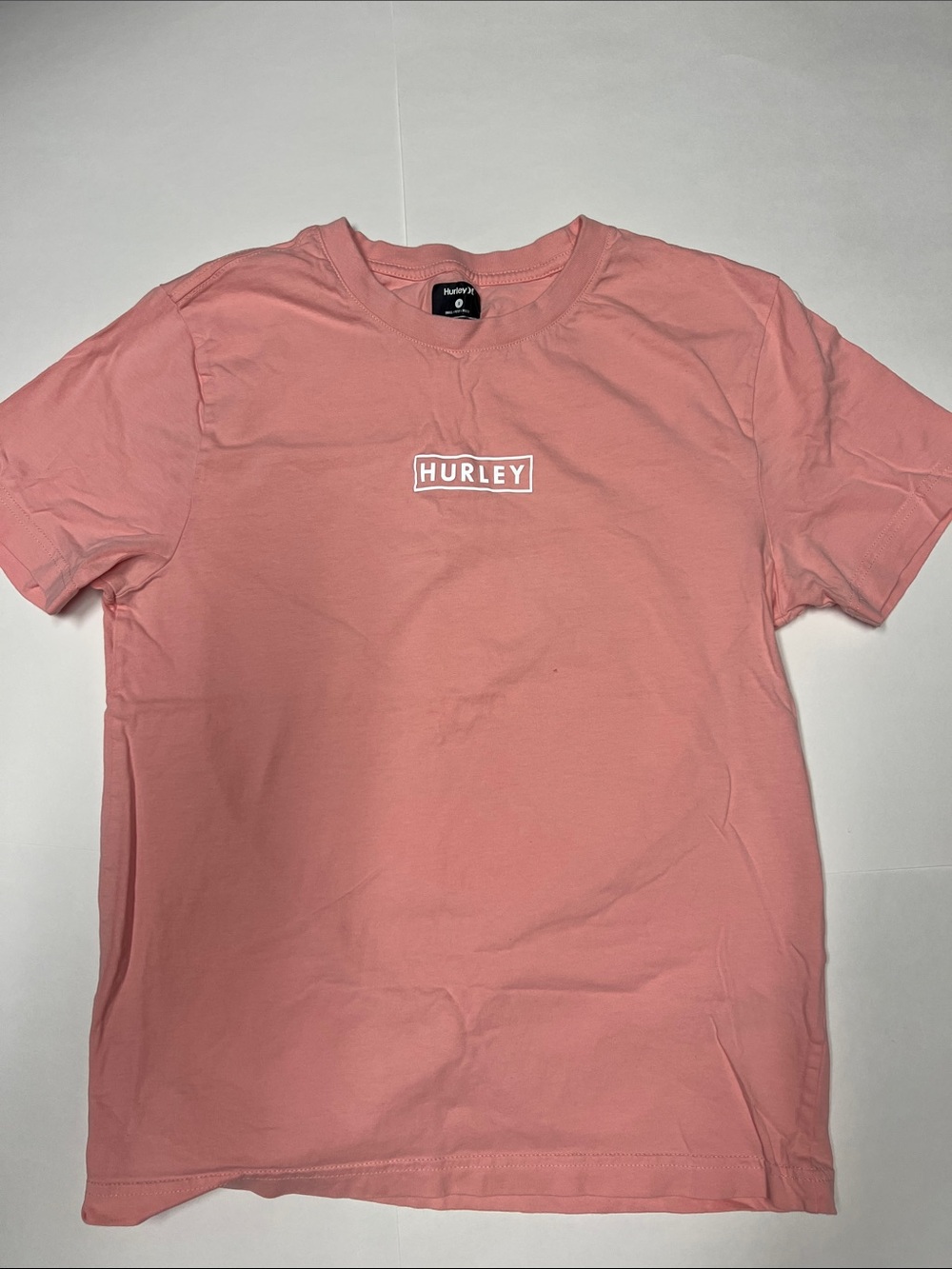 Hurley Coral-Pink Short Sleeve Logo Tee